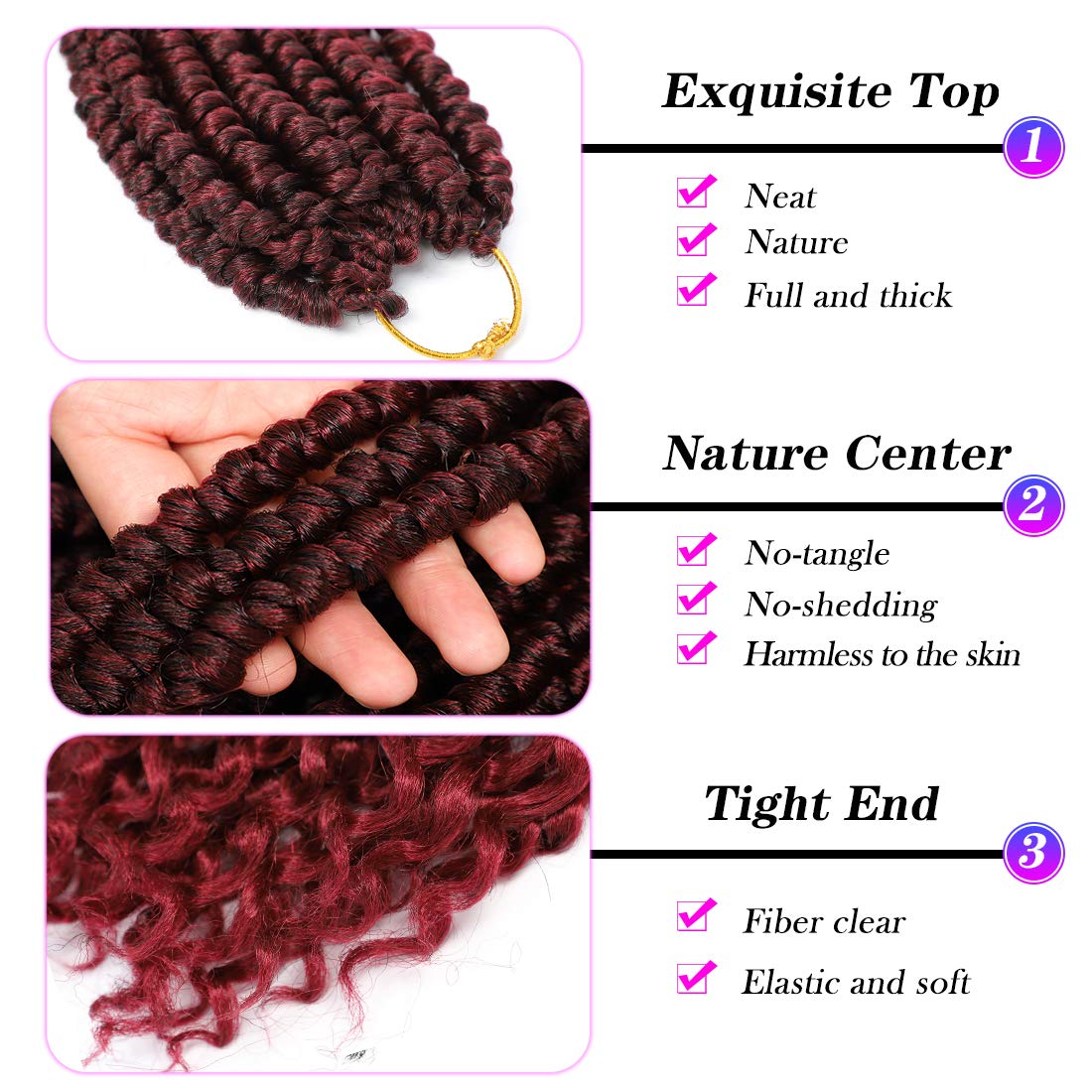 Spring Senegalese Twist Crochet Braids Curly End Crochet Hair