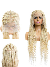 Load image into Gallery viewer, Sadie #613 Goddess Crochet Box Braids with Curly Ends Lace Front Wig