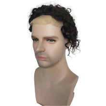 Load image into Gallery viewer, Rio Curly European Human Hair Swiss Lace Toupee for Men