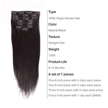 Load image into Gallery viewer, Selita Silky Straight Human Hair Clip-In Extensions