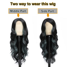 Load image into Gallery viewer, Traci Blue Highlights Lace Front Synthetic Body Wave Wig