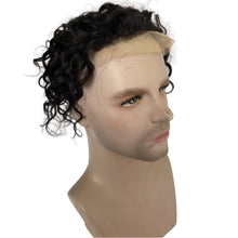 Load image into Gallery viewer, Rio Curly European Human Hair Swiss Lace Toupee for Men