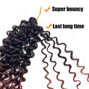 Rosalita Red T1B/350 Curl Water Wave Synthetic Crochet Hair Extensions