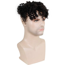 Load image into Gallery viewer, Human Hair 10A Garde Curly PU Lace Toupee for Men
