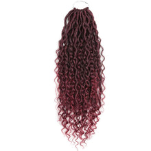 Load image into Gallery viewer, Keisha Red Burgundy  Bohemian Goddess Curly Fax Locs Crochet Hair Extensions