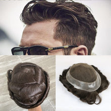 Load image into Gallery viewer, Men&#39;s European Human Hair Wavy 8 x 10 PU Lace Toupee