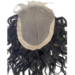 Rio Curly European Human Hair Swiss Lace Toupee for Men