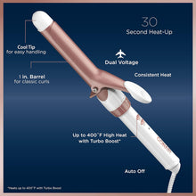 Load image into Gallery viewer, Pink &amp; White Double Ceramic 1 Inch Curling iron