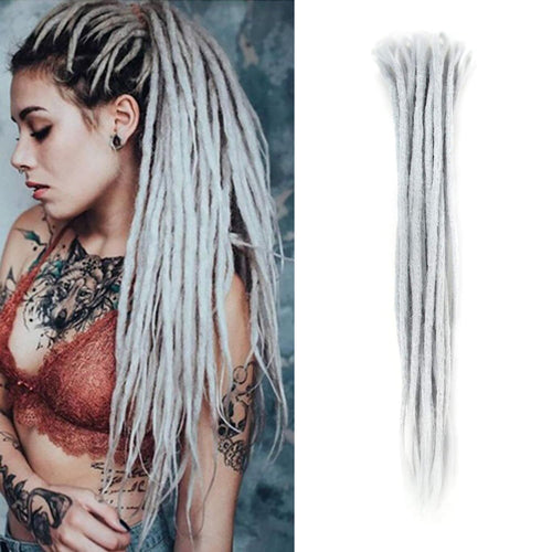 Light Grey Soft Pre-Looped Faux Locs Extension