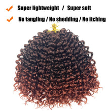 Load image into Gallery viewer, Rosalita Red T1B/350 Curl Water Wave Synthetic Crochet Hair Extensions