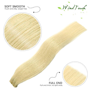 Shelly #613 Bleached Blonde Human Hair Tape-In Hair Extensions