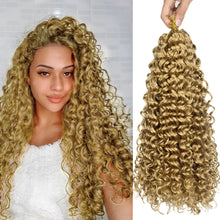 Load image into Gallery viewer, Lola Honey Blonde #27 Long Curl Water Wave Synthetic Crochet Hair Extensions