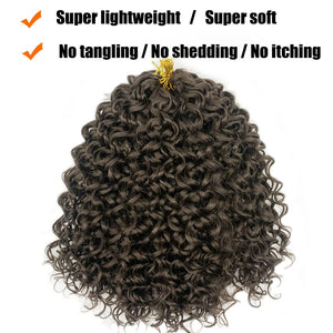 Mariah Dark Brown Long Curl Water Wave Synthetic Crochet Hair Extensions