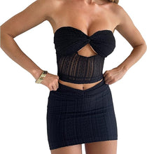 Load image into Gallery viewer, Miami Beach Black Sweetheart Cut-Out Mini Dress