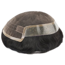 Load image into Gallery viewer, Stefan Straight European Human Hair PU Toupee for Men