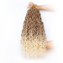 Load image into Gallery viewer, Honey Blonde #27/613 Boho Goddess Curly Fax Locs Crochet Hair Extensions