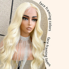 Load image into Gallery viewer, Brittany 613 Blonde Human Hair Blend Body Wave Lace Front Wig