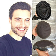 Load image into Gallery viewer, Men&#39;s European Human Hair Wavy 8 x 10 PU Lace Toupee