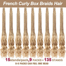 Load image into Gallery viewer, Barbie Blonde #27/613 French Curls Box Braids Crochet Hair Extensions