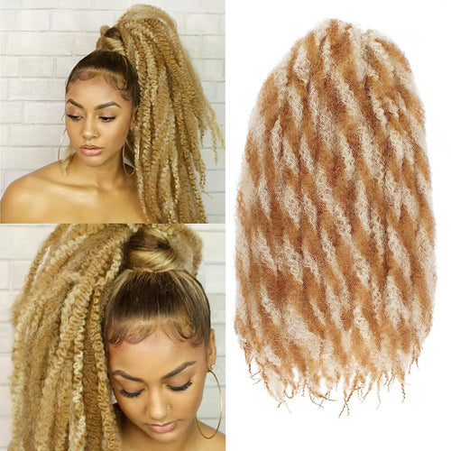 Brittney #27/613 Mix Synthetic Kinky Marley Braid Hair Extension