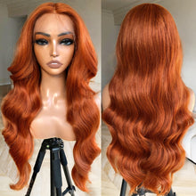 Load image into Gallery viewer, Ginger Ice Spice Human Hair Blend Body Wave Lace Front Wig