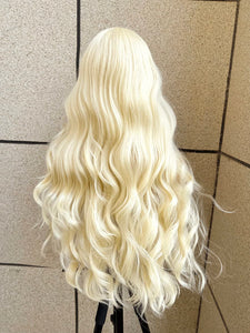 Brittany 613 Blonde Human Hair Blend Body Wave Lace Front Wig