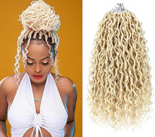 Load image into Gallery viewer, Blonde #613 Bohemian Goddess Curly Fax Locs Crochet Hair Extensions
