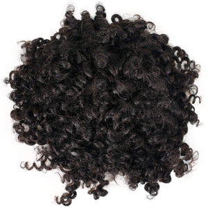 Human Hair 10A Garde Curly PU Lace Toupee for Men