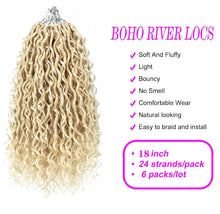 Load image into Gallery viewer, Blonde #613 Bohemian Goddess Curly Fax Locs Crochet Hair Extensions