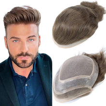 Load image into Gallery viewer, Men&#39;s European Human Hair Straight 120 density Lace Toupee