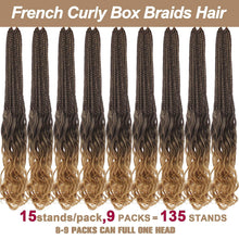 Load image into Gallery viewer, Kaylee T27 Blonde Mix French Curls Box Braids Crochet Hair Extensions