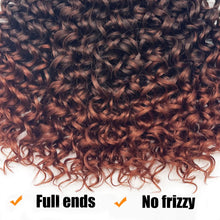 Load image into Gallery viewer, Rosalita Red T1B/350 Curl Water Wave Synthetic Crochet Hair Extensions