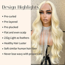 Load image into Gallery viewer, Brittany 613 Blonde Human Hair Blend Body Wave Lace Front Wig