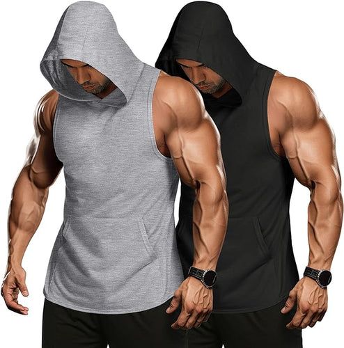 Men's Sleeves Muscle Workout Hoodie