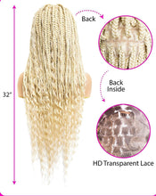 Load image into Gallery viewer, Sadie #613 Goddess Crochet Box Braids with Curly Ends Lace Front Wig