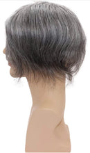Load image into Gallery viewer, Dello 1B Mixed 60% White Wavy 100% European Human Hair Toupee