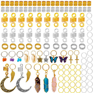 Natural Adornment Rings 128 Pieces Dreadlock Accessories
