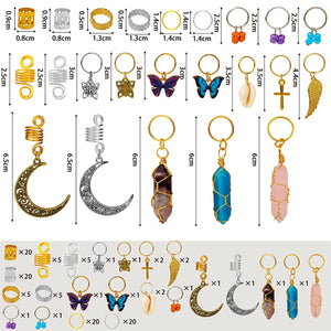 Natural Adornment Rings 128 Pieces Dreadlock Accessories