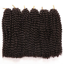 Load image into Gallery viewer, Dark Brown #4 Kinky Curly Crochet Synthetic Hair Bundles