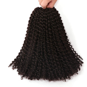 Dark Brown #4 Kinky Curly Crochet Synthetic Hair Bundles