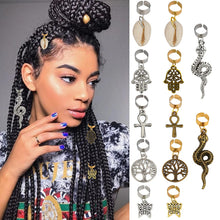 Load image into Gallery viewer, Vintage Antique 12 Pcs Braids Dreadlock Hair Jewelry
