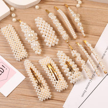 Load image into Gallery viewer, Embellished Handmade Pearls 12 Pcs Hair Clips Fashion Accessories