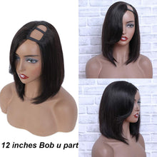 Load image into Gallery viewer, U-Part 10A Grade Brazilian Human Hair Bob Wig