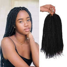 Load image into Gallery viewer, Amari Jet Black Micro Senegalese Twist Braids Crochet Hair Extensions