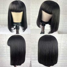 Load image into Gallery viewer, Stephanie Human Hair 14 Inches Bob With Bangs Wig