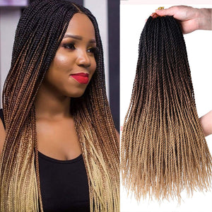 Zuri Black to Blonde Ombre Micro Senegalese Twist Braids Crochet Hair Extensions