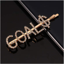 Load image into Gallery viewer, Rose Gold Words 18 Pcs Rhinestone Hair Clips