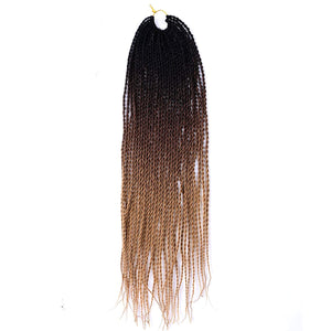 Zuri Black to Blonde Ombre Micro Senegalese Twist Braids Crochet Hair Extensions