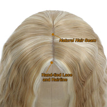 Load image into Gallery viewer, Kaitlyn Honey &amp; Blonde Highlights Curly Lace Front Wig