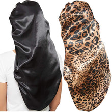 Load image into Gallery viewer, Satin &amp; Animal Print 2 Pcs Extra Long Hair Bonnets